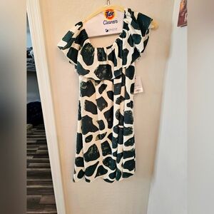 Stylish Black and White Patterned Dress